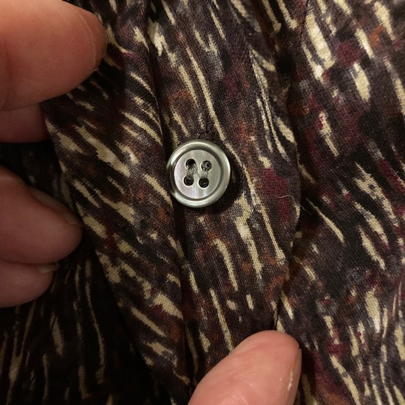 Theory Patterned Blouse Size Large - Picture 9 of 9